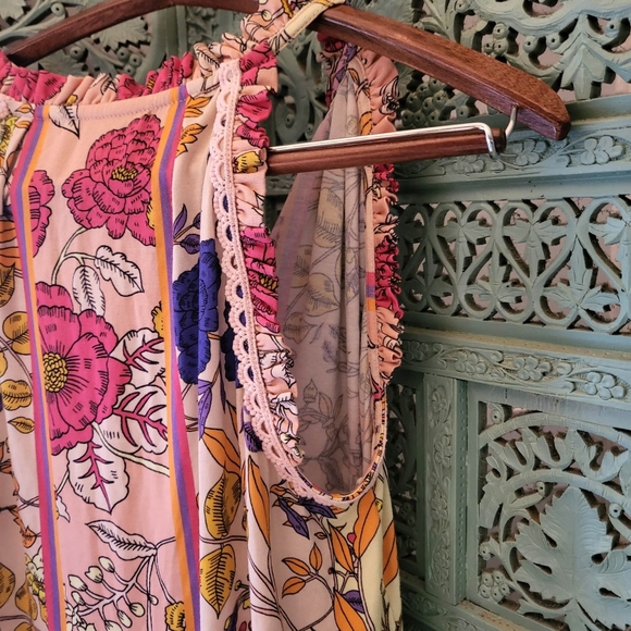 Hale Bob | High Neck / Halter Knit Blouse Tank | Floral | NWOT | Size XS - Picture 9 of 13